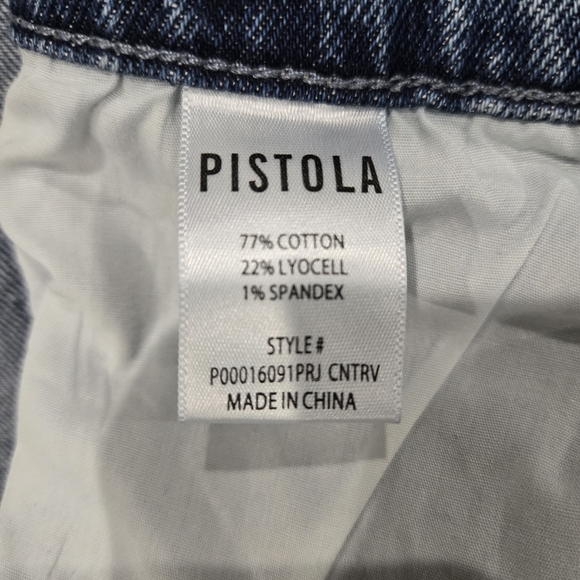 Pistola Jeans 27P Light Med Wash Button Fly Straight Leg Classic Preppy Capsule - Picture 9 of 11